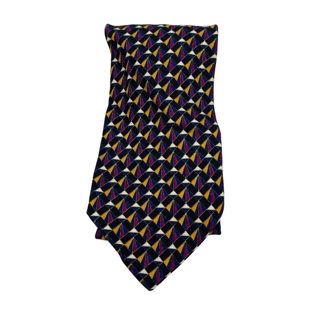 Gianni 100% Silk‎ Tie Made in Italy The Tie Shop Dimond Geometric Print Men's